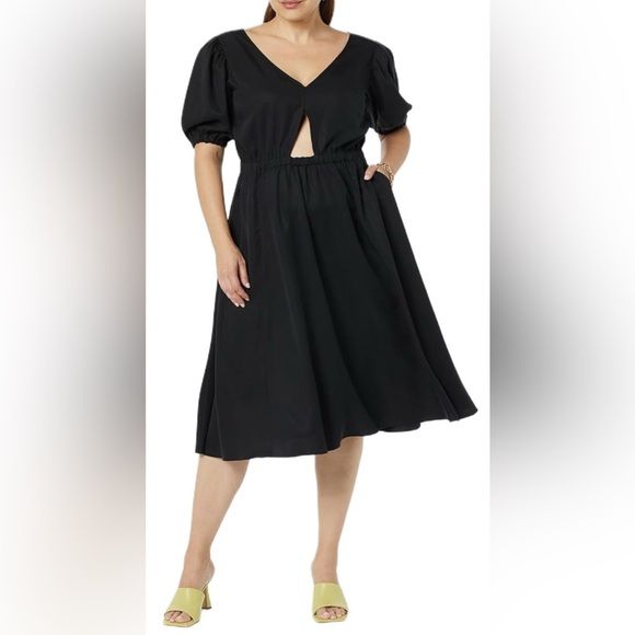 NWOT TEREA Plus Size Women's Jayla Cutout Midi Swing Dress - Picture 1 of 13